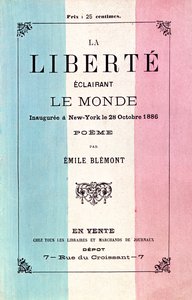 Digt af Emile Blemont (1839-1927) til fejring af indvielsen af Frihedsgudinden, 28. oktober 1886 af French School
