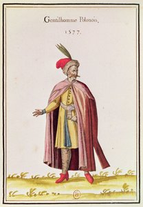 Polsk adelsmand, 1577 (farvestik) af French School