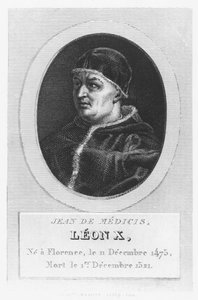 Pave Leo X, Giovanni di Lorenzo de Medici (gravering) af French School