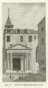 Portal af Saint-Pierre des Arcis af French School