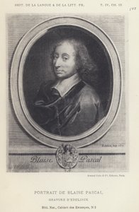 Portræt af Blaise Pascal (litho) af French School