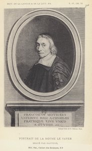 Portræt af La Mothe Le Vayer (litho) af French School