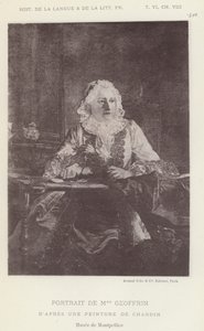 Portræt af Mme Geoffrin (litho) af French School