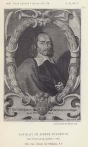 Portræt af Pierre Corneille (litho) af French School
