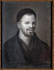 Portræt antager af Francois Rabelais (1494-1553), fransk forfatter og læge. Tegning af den franske skole, 22,5 x 17 cm af French School