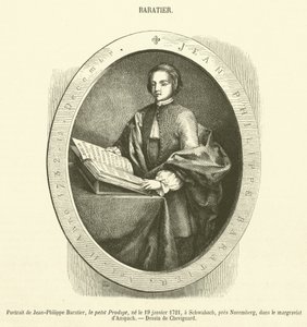 Portræt af Jean-Philippe Baratier (gravering) af French School