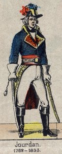 Portræt i fuld længde af Jean Baptiste, Comte Jourdan, marskal af Frankrig (1762-1833) Billede af Epinal fra slutningen af ​​det 19. århundrede. af French School