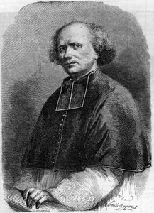 Portræt af Abbe Gaspard Deguerry (1797-1871), Madeleines sogn i Paris. Indgravering i "" Le Monde Illustré"" nr. 207 af 30. marts af French School