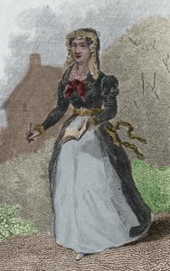 Portræt af Adelaide-Gillette (Adelaide Gillette) Dufrenoy (1765-1825) fransk digtere. Stik fra 1876. af French School