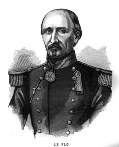 Portræt af Adolphe Le Flo (1804-1887), general for den franske Armee og politiker. Indgravering i “Les Illustrations De L