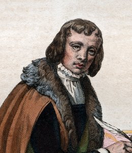 Portræt af Alain Chartier (1385-1430), fransk digter og politisk forfatter. af French School