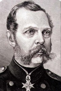 Portræt af Alexander II (1818-81) Ruslands kejser fra 1855 (stik) af French School