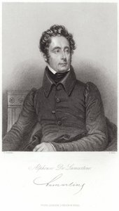Portræt af Alphonse de Lamartine af French School