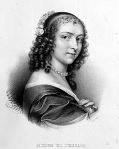 Portræt af Anne "" Ninon"" af Enclos (eller Ninon de Lenclos eller Ninon de Lanclos af French School
