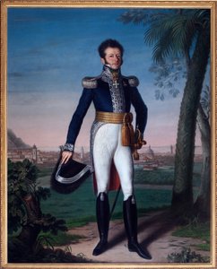 Portræt af Annibal de Saluces (Annibale Di Saluzzo) (1776-1852), guvernør i Nice under restaurering - Maleri af Jean Vacca, olie på lærred, fransk kunst - Nices kommunale arkiv af French School