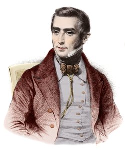 Portræt af Augustin Eugene Scribe (1791-1861), fransk romanforfatter - Portræt af Eugene Scribe (1791-1861), fransk forfatter til moralkomedier af French School