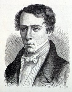 Portræt af Augustin Fresnel (1788-1827), fransk fysiker - i "" Album of Science; berømte videnskabsmænd; Store opdagelser””” 1896. af French School