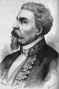 Portræt af Benedetto Cairoli (1825-1889), italiensk statsmand. Indgravering i "" Le Monde Illustré"" nr. 1132 af 7. december 1878. af French School