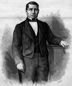 Portræt af Benito Pablo Juarez Garcia (1806-1872), mexicansk politiker. Indgravering i "" Le Monde Illustré"" nr. 270 af 14. juni 1862. af French School