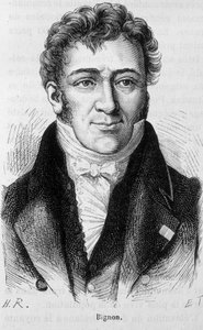 Portræt af Bignon - i ""The History of France"" af Henri Martin af French School