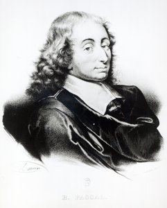 Portræt af Blaise Pascal (1623-62) graveret af Francois Seraphin Delpech (1778-1825) af French School