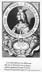 Portræt af Blanche af Castilla (1185-1252), 1643 af French School
