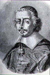 Portræt af kardinal Mazarin (1602-61) (gravering) af French School