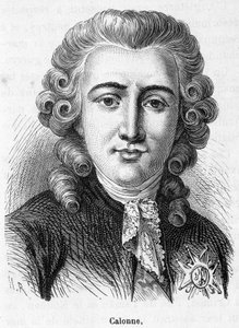 Portræt af Charles Alexandre de Calonne (1734-1802) - i "Histoire de France" af Henri Martin af French School