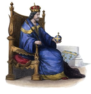 Portræt af Charles I af Napoli (Charles of Anjou) (1227-1285), konge af Sicilien. af French School