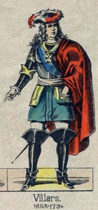 Portræt af Claude Louis Hector de Villars (1653-1734), marechal fra Frankrig. Billede af Epinal fra slutningen af det 19. århundrede. af French School