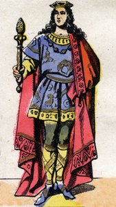 Portræt af Clotaire (Clothaire) III, frankernes konge (652-673). af French School