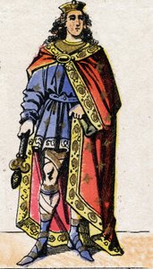 Portræt af Clovis II, frankernes konge (v.633-657). af French School