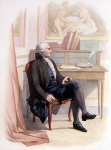 Portræt af Condorcet - i "" Le Plutarch Français"". af French School