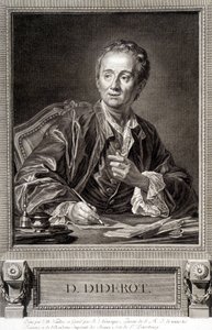 Portræt af Diderot fra Encyclopedia of Diderot and Alembert af French School