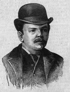 Portræt af Dr. Leander Starr Jameson (1853-1917), britisk premierminister for Kapkolonien i Sydafrika (Transvaal). Indgravering i "La gazette du dimanche"" af 16. januar af French School