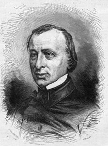 Portræt af Edouard Lefevre de Laboulaye (1811-1883), fransk advokat og politiker. Indgravering i "" Le Monde Illustré"" nr. 689 af 25. juni af French School