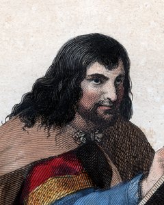 Portræt af Einhard (Eginhard, Einhart, Einard, Einhard) (775-840), frankisk lærd og hofmand. af French School