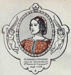 Portræt af Eleonore af Habsburg, ærkehertuginde af Østrig (1498-1558), dronning af Frankrig af French School