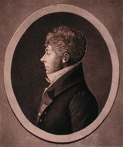 Portræt af Etienne-Nicolas Mehul (1763-1817) graveret af Edme Quenedey (1756-1830) (gravering) af French School