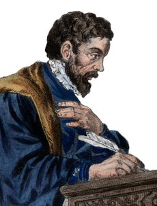 Portræt af Etienne Jodelle (1532-1573), fransk dramatiker og digter. af French School