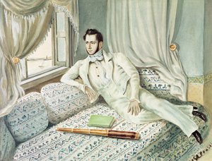 Portræt af Ferdinand de Lesseps på tidspunktet for hans vicekonsul i Alexandria, ca. 1832 (wc på papir)
