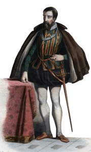 Portræt af Francois I de Lorraine (1519-1563), hertug af Guise, hertug af Aumale, fransk soldat og politiker. af French School