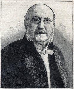 Portræt af Francois Jules Suisse dit Jules Simon (1814-1896), fransk filosof og statsmand, i "Le Petit Parisien"" af French School