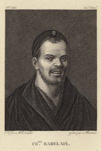 Portræt af Francois Rabelais af French School