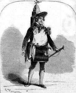 Portræt af Frederick Lemaitre (1800-1876), fransk komiker i "Le Marchand de coco" "af Adolphe d