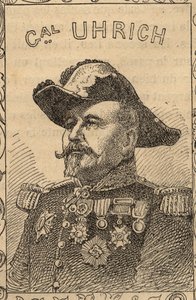 Portræt af den franske general Jean-Jacques Uhrich - 1870-71 (kobberstik) af French School