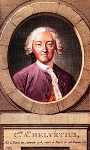 Portræt af den franske filosof Claude Adrien Helvetius (1715-1771), gravering. 1772. af French School