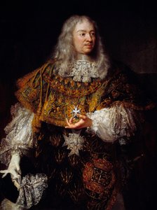 Portræt af Gabriel de Rochechouart (1600-1677) i stor dragt som ridder af Helligåndsordenen af French School