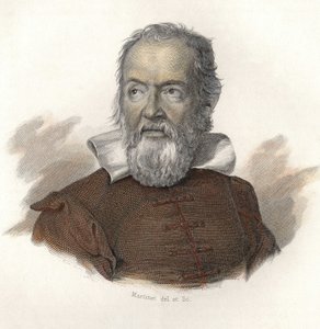 Portræt af Galileo Galilei dit Galilee (1564-1642), fysiker, matematiker og italiensk astronom. i "Portrætter af nyttige mænd" af French School