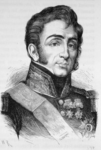 Portræt af general Lamarque (1770 - 1832) - i "" The History of France"" af Henri Martin af French School